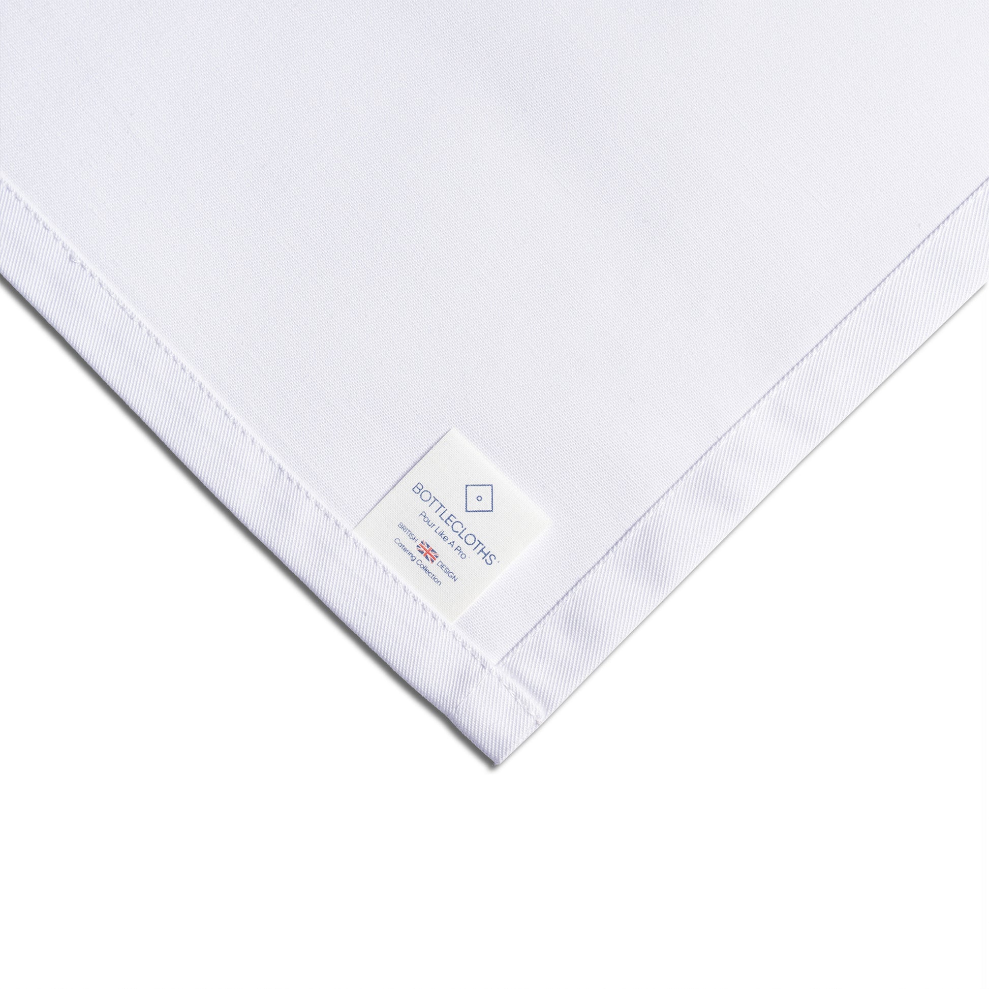 Catering BottleCloth · White Polycotton, 54 cm, Center Hole, Stitched Circle