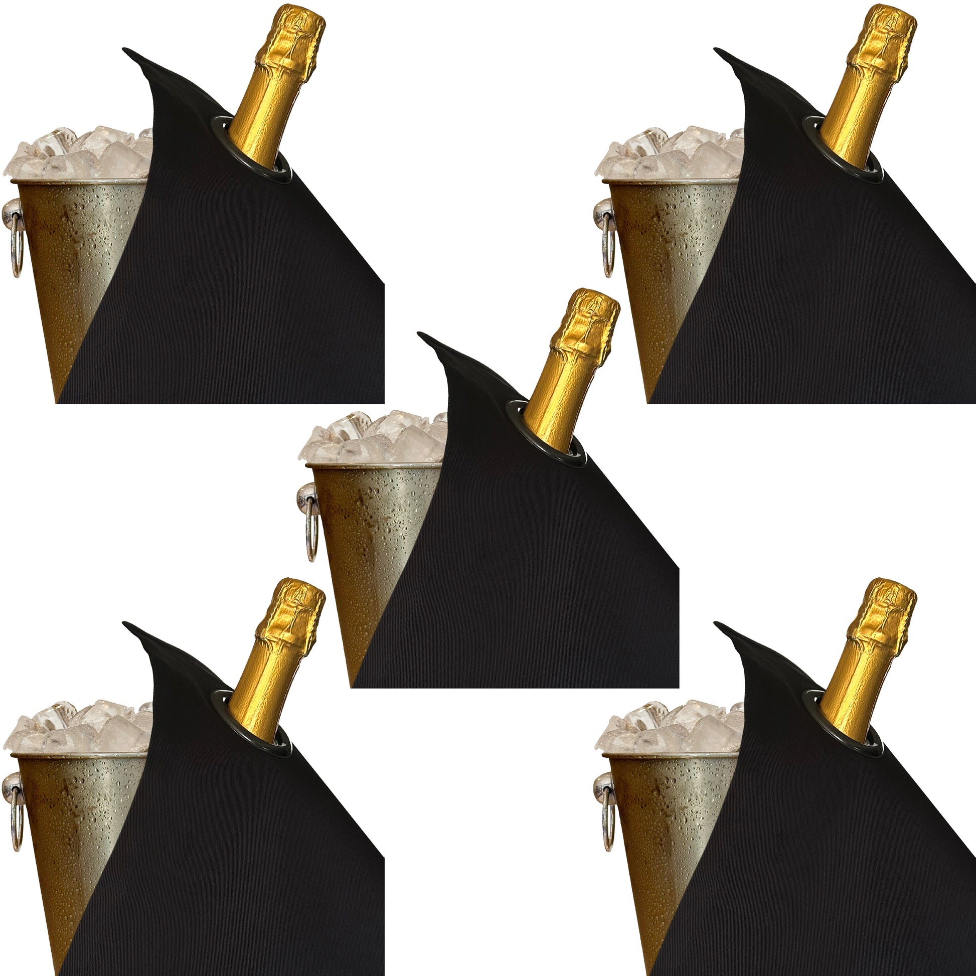 Klasické bottlecloths · Černá s kovovým prstenem uhlí, bavlna, 42 cm, rohová díra · balení 5
