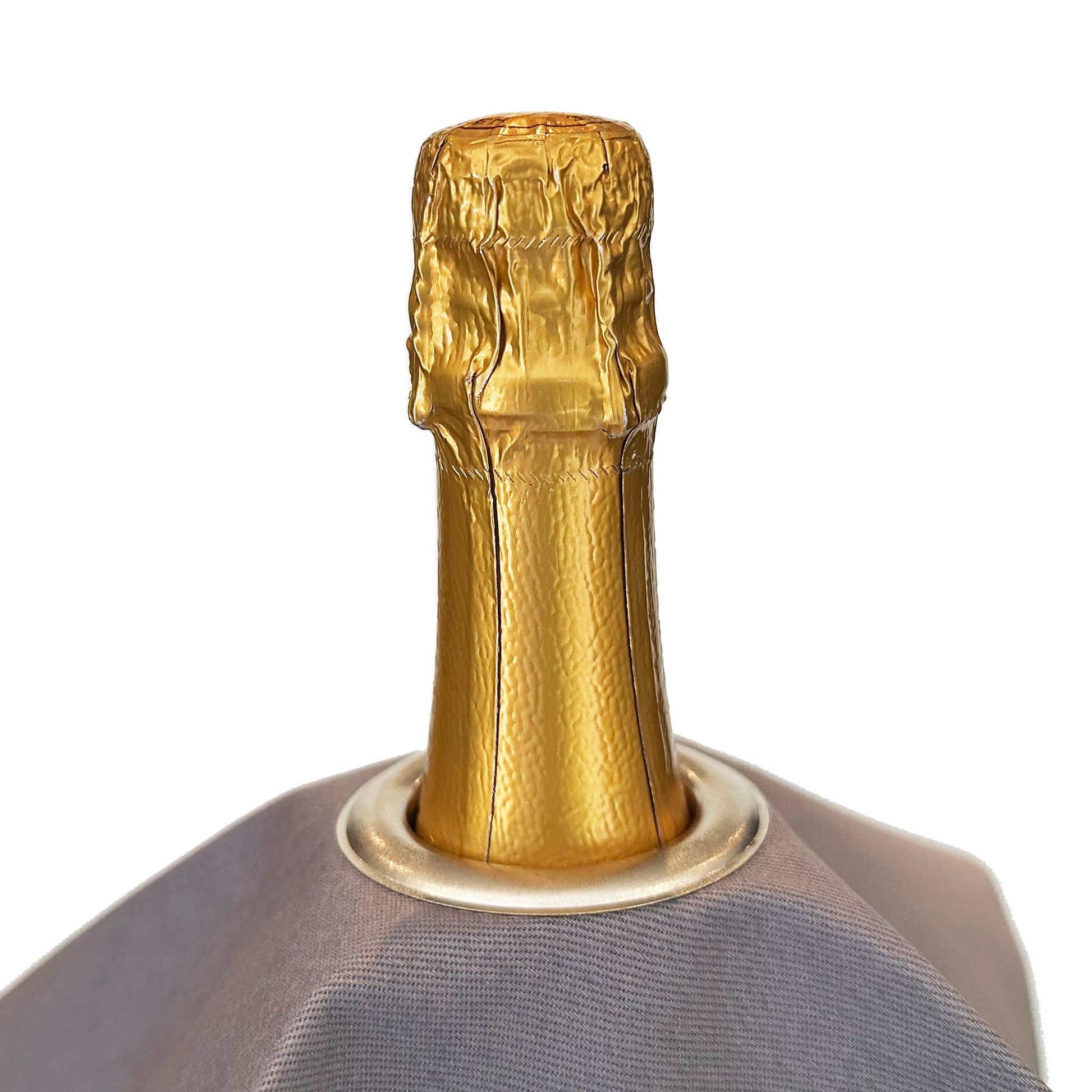 Classic BottleCloth · Platinum with Silver Metal Ring, Cotton, 54 cm, Center Hole