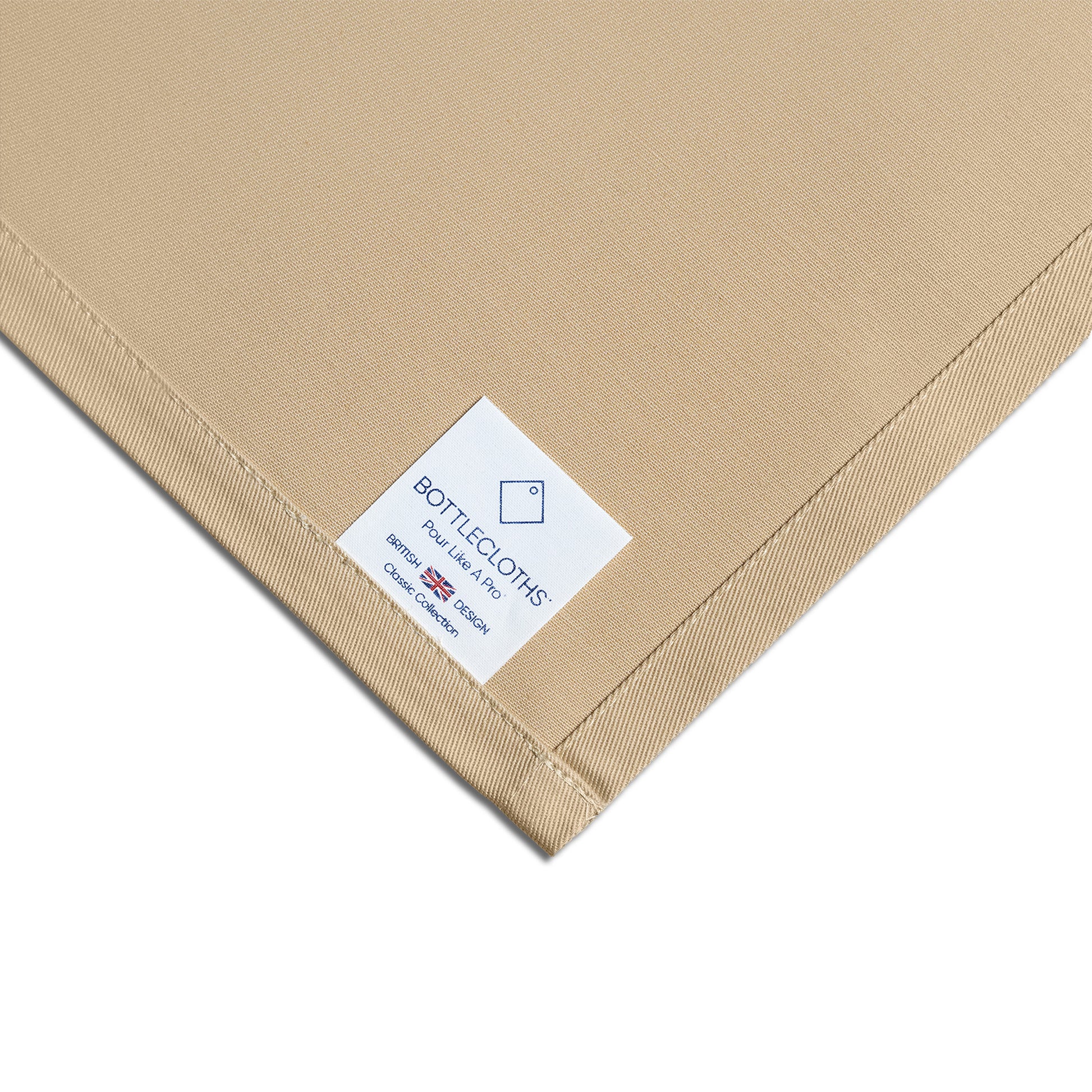 Classic BottleCloth · Gold with Gold Metal Ring, Cotton, 54 cm, Center Hole