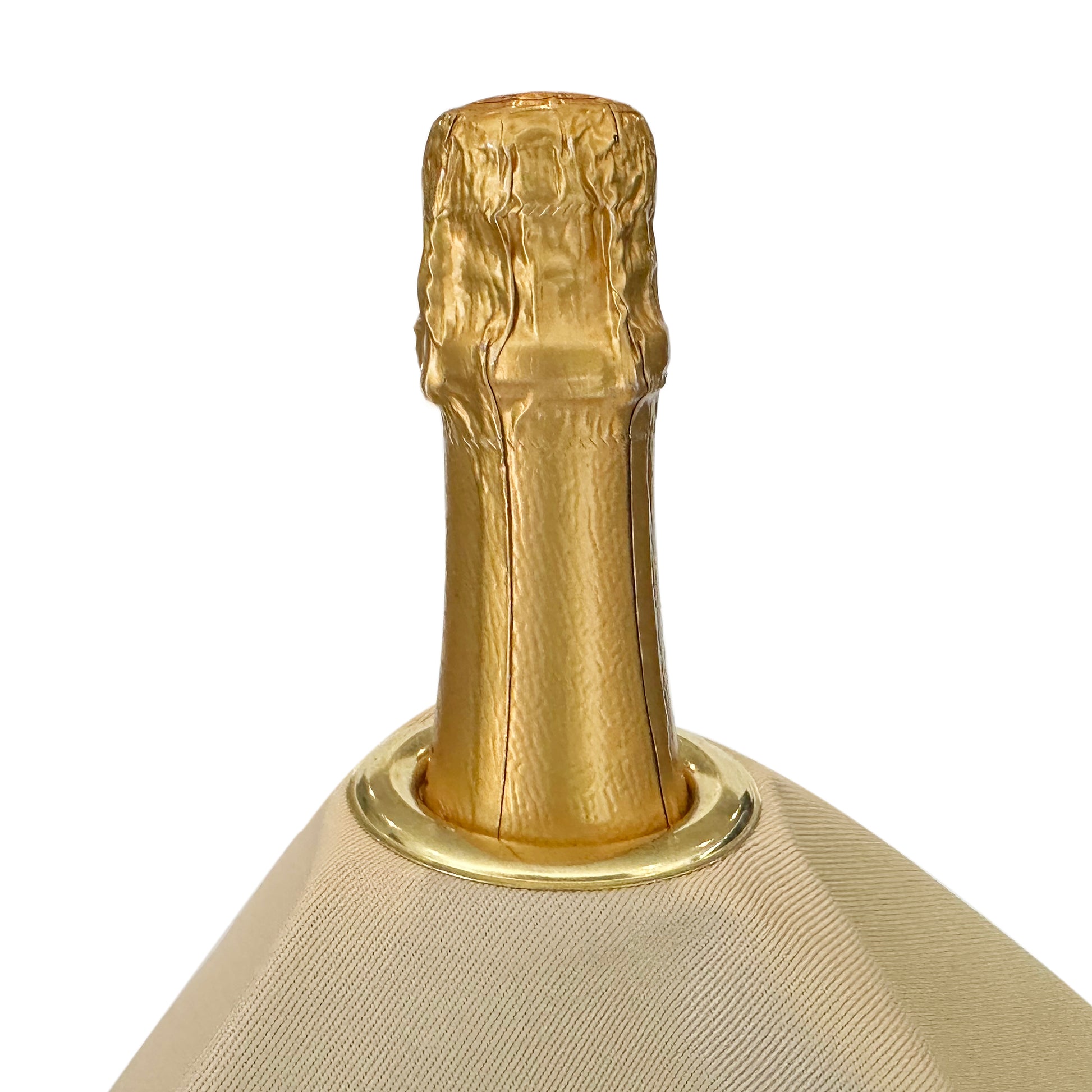 Classic BottleCloth · Gold with Gold Metal Ring, Cotton, 54 cm, Center Hole