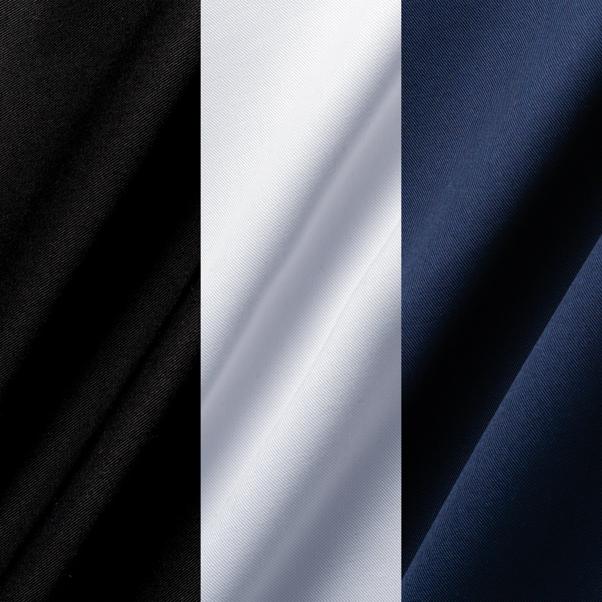 Catering BottleCloths - White, Black & Navy, Polycotton, 42 cm, Corner Hole, Stitched Circle - Colour Combo, Pack of 3