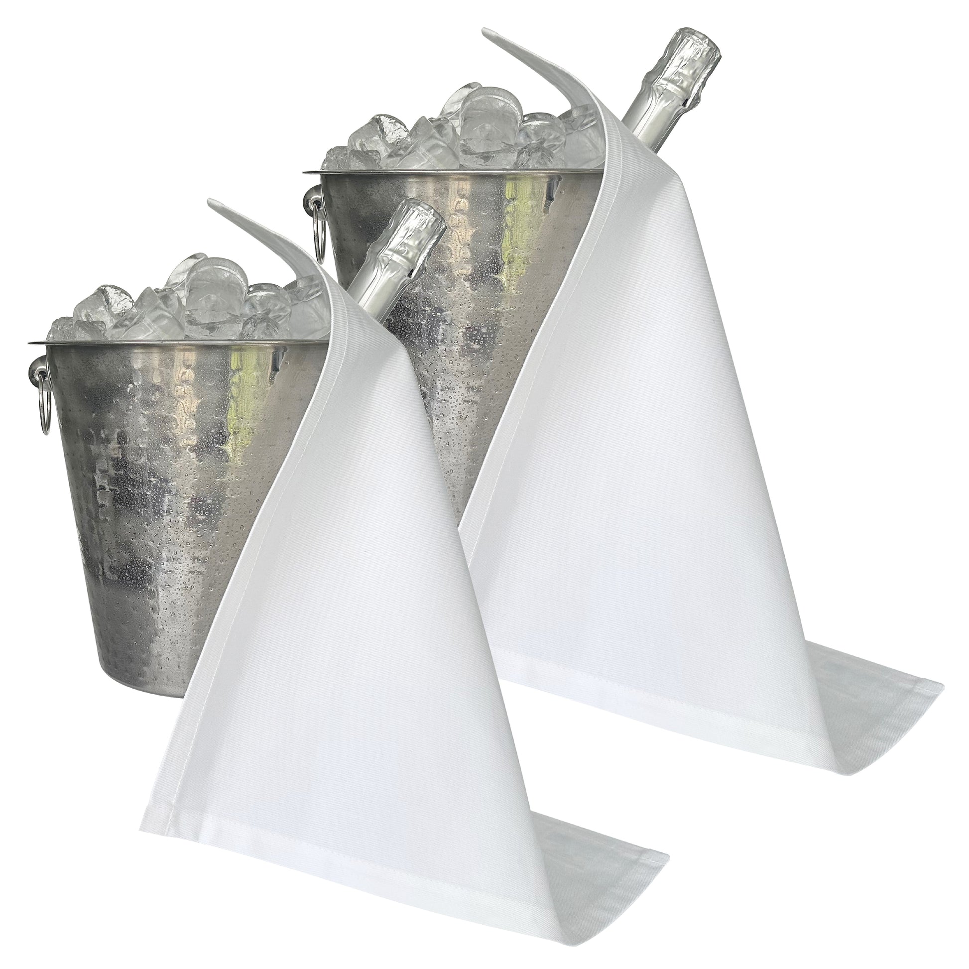 Original BottleCloth · White, Cotton, 42 cm, Corner Hole, Stitched Circle