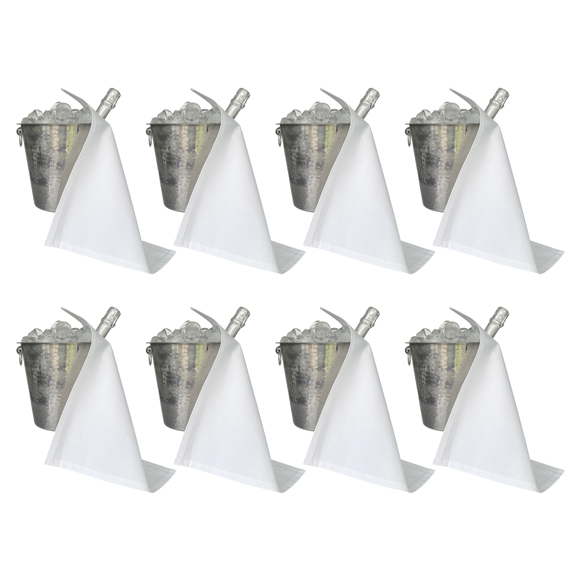 Original BottleCloth · White, Cotton, 42 cm, Corner Hole, Stitched Circle