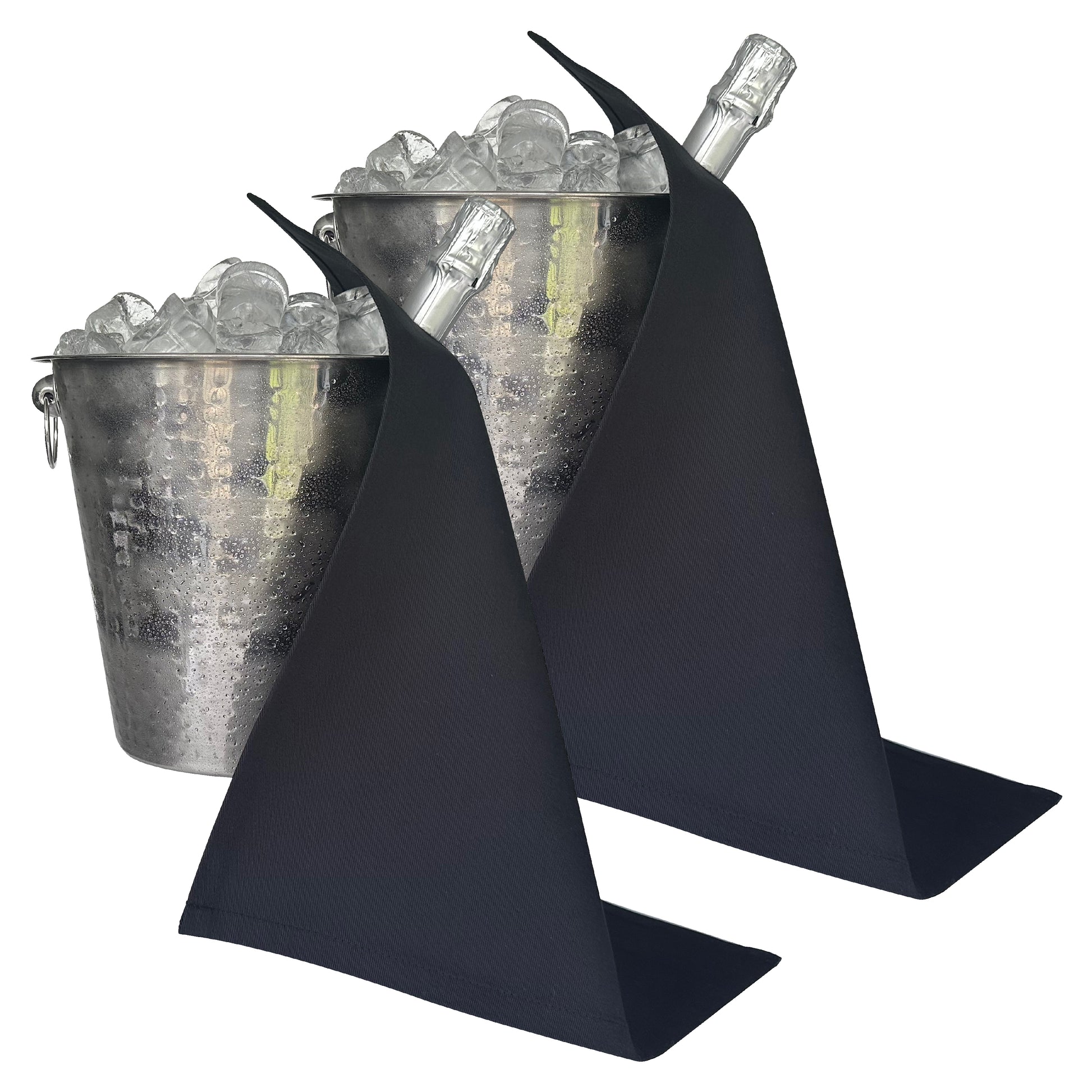 Original BottleCloth · Black, Cotton, 42 cm, Corner Hole, Stitched Circle