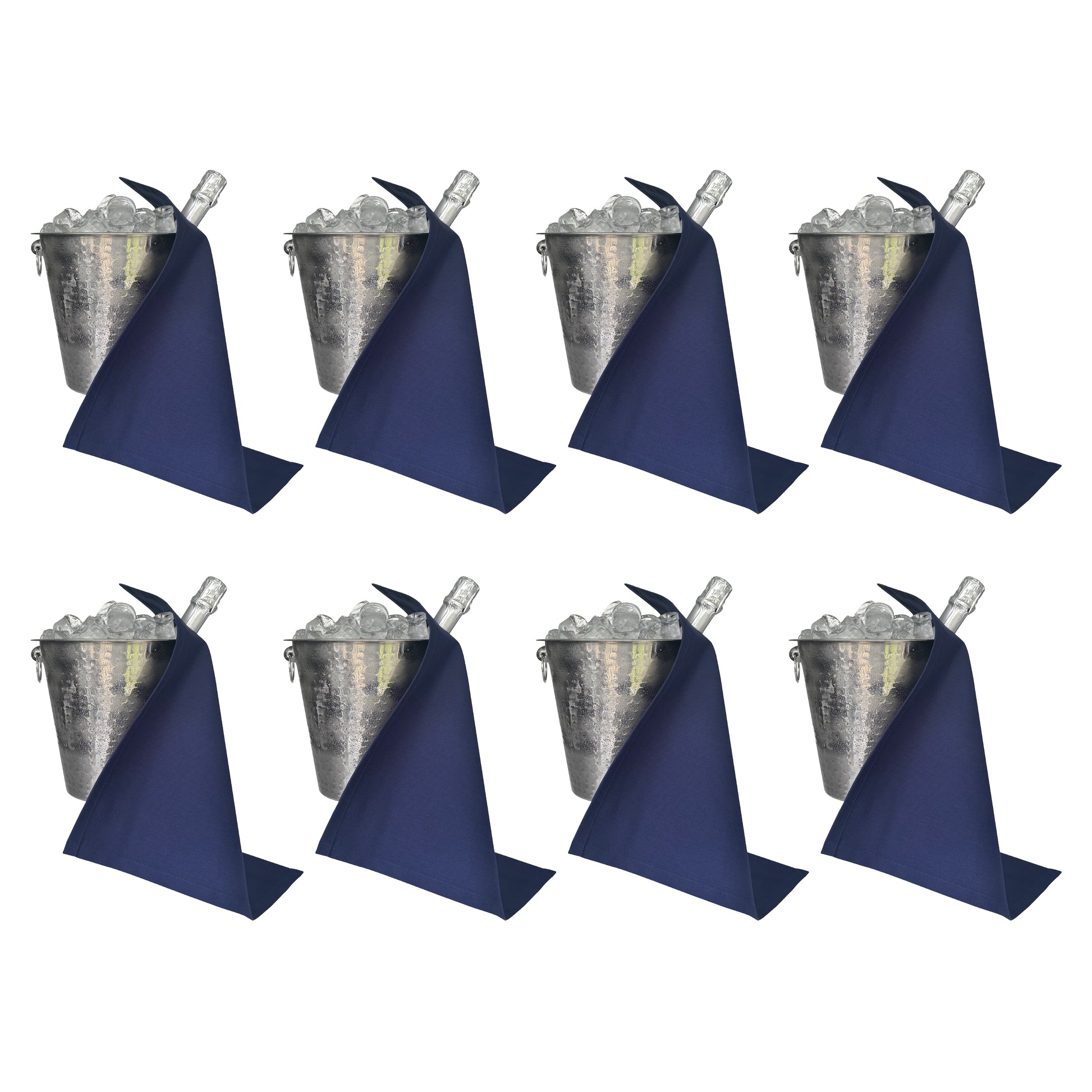 Original BottleCloth · Royal Blue, Cotton, 42 cm, Corner Hole, Stitched Circle