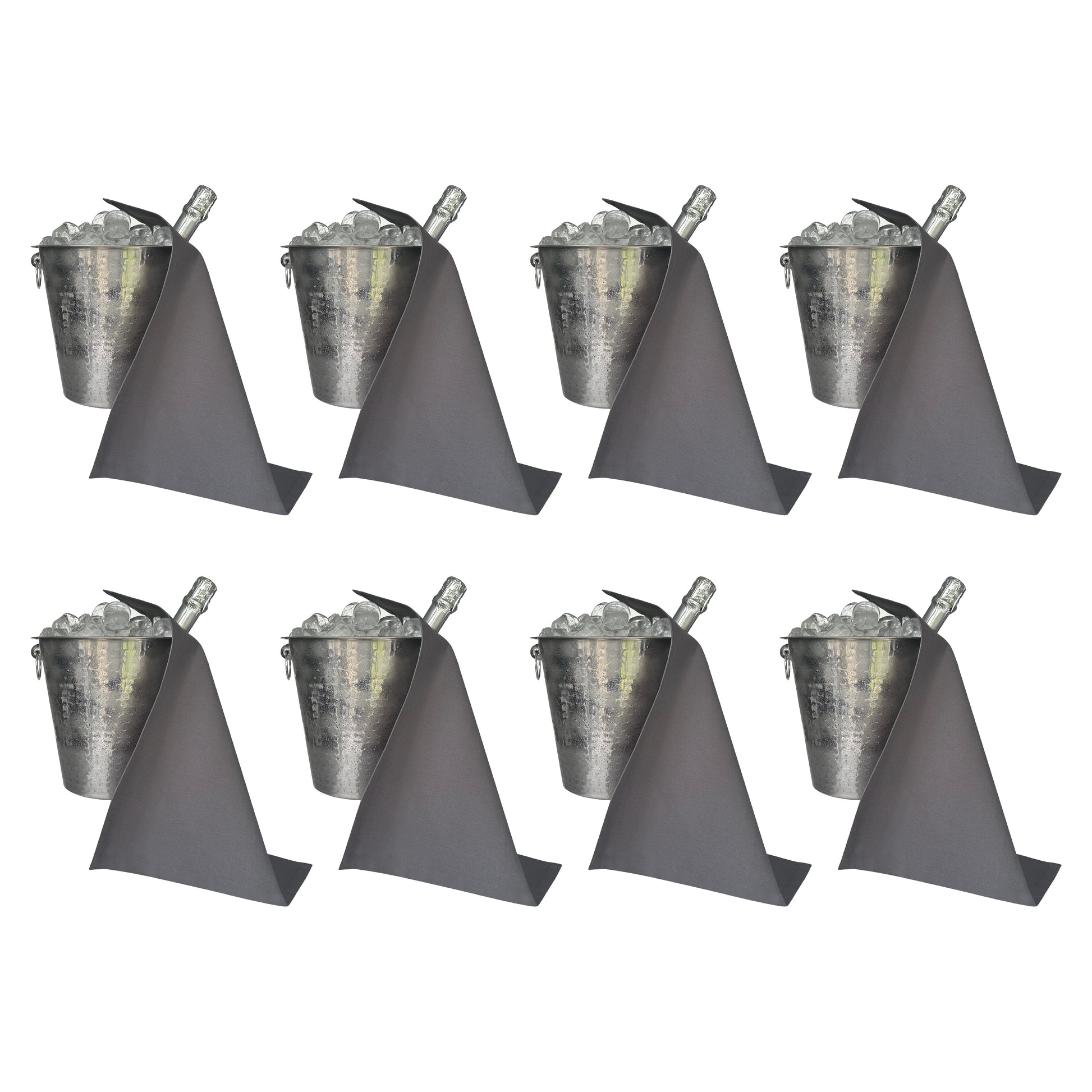 Original BottleCloth · Platina, Bavlna, 42 cm, Rohová dírka, Prošívaný kruh · Balení 8 ks