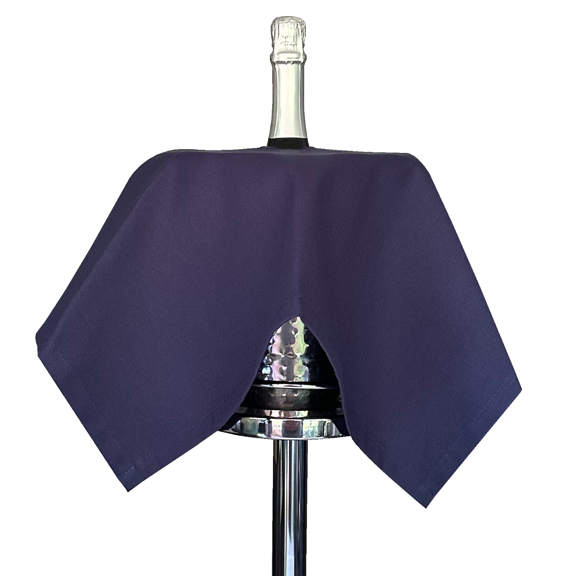 Original BottleCloths · White, Black, Royal Blue & Platinum, Cotton, 54 cm, Center Hole, Stitched Circle · Colour Combo Pack of 4
