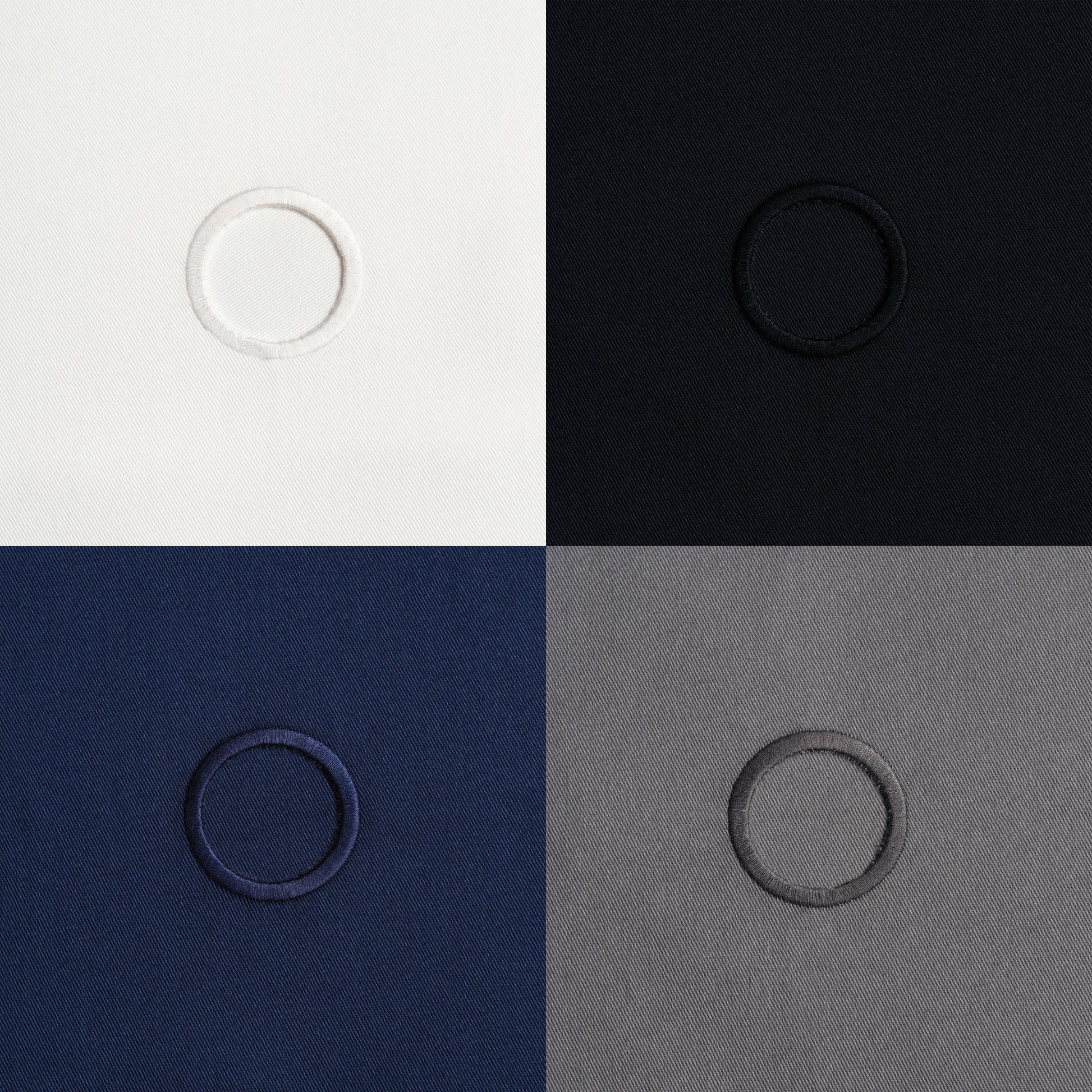Original BottleCloths · White, Black, Royal Blue & Platinum, Cotton, 54 cm, Center Hole, Stitched Circle · Colour Combo Pack of 4