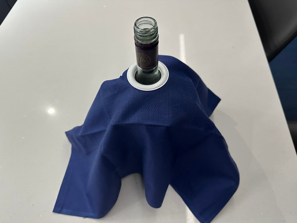 Wine Cooler Bottle Cloth test Navy / White