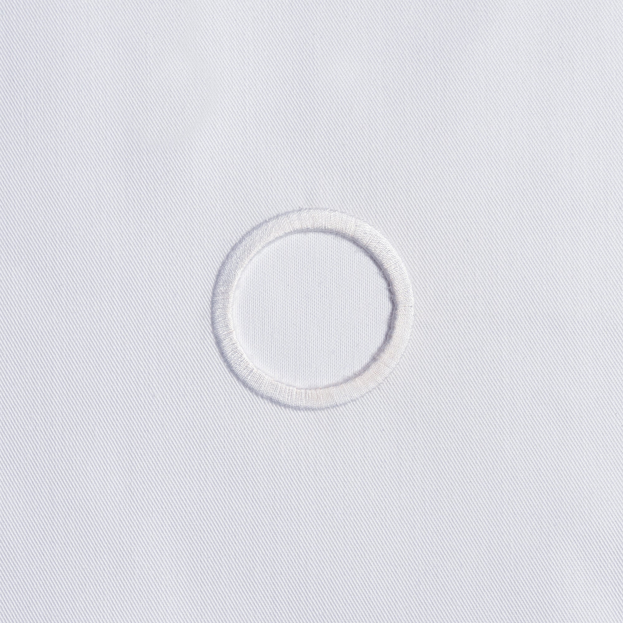 Catering BottleCloth · White Polycotton, 42 cm, Corner Hole, Stitched Circle