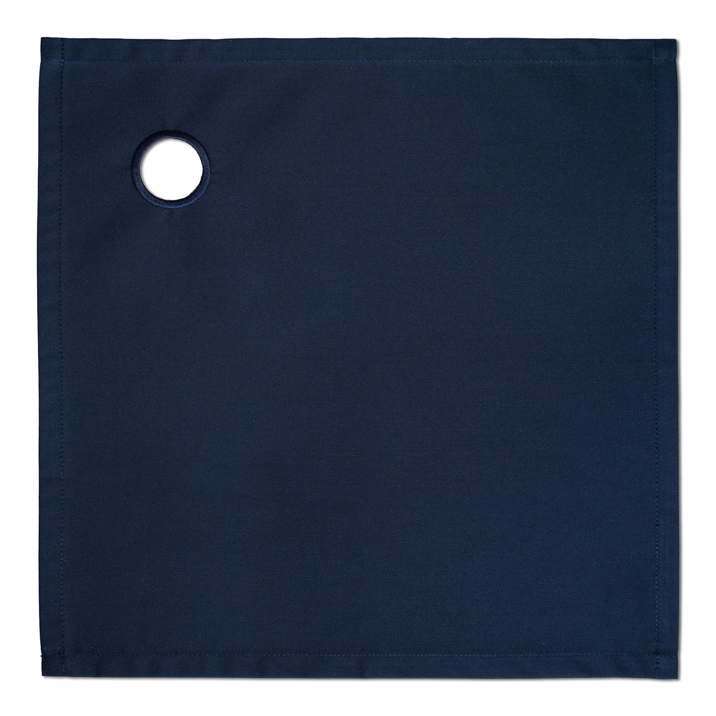 Catering-Flaschentuch · Marineblaues Polycotton, 42 cm, Eckloch, genähter Kreis