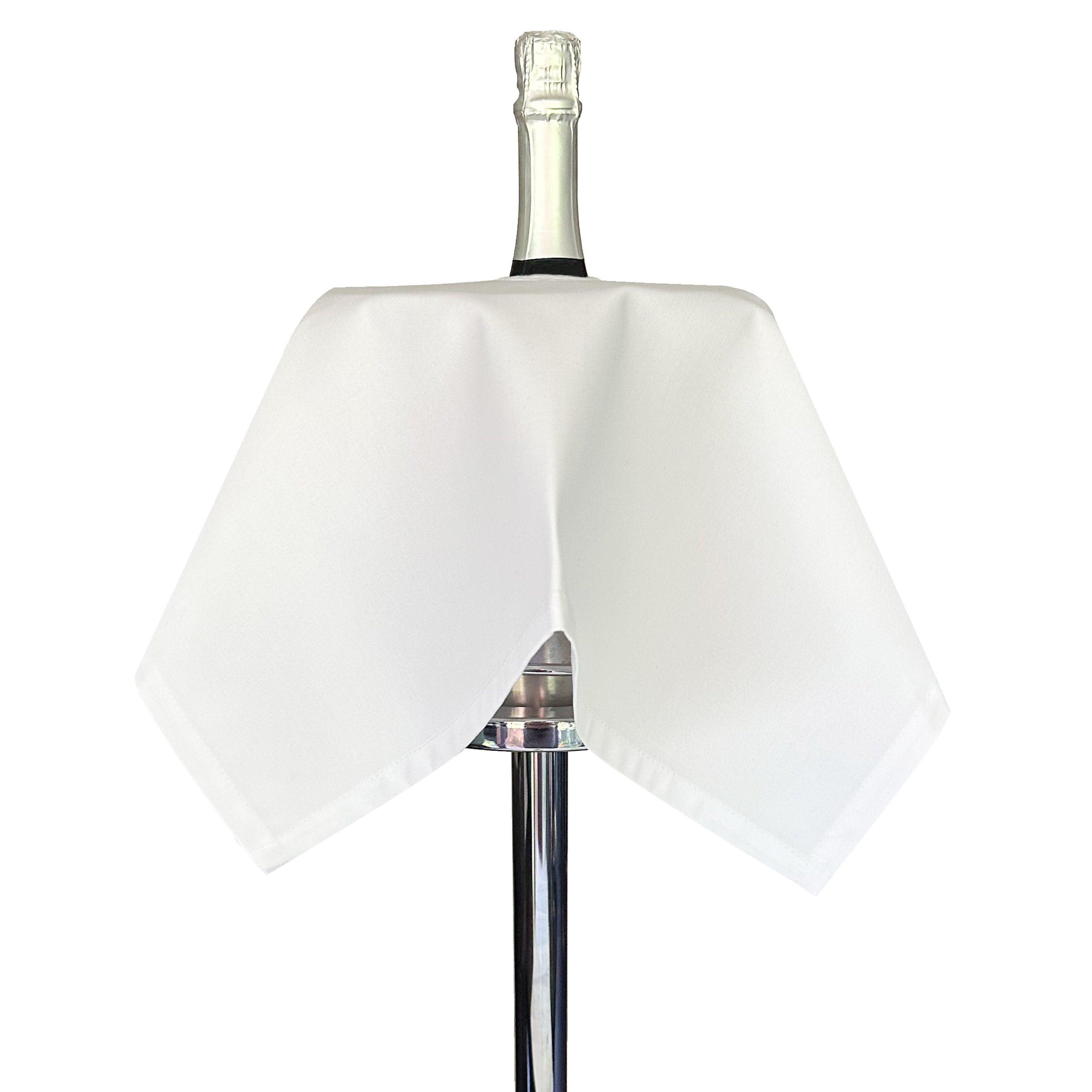 Catering BottleCloths - White, Black & Navy, Polycotton, 54 cm, Corner Hole, Stitched Circle - Color Combo, Pack of 3