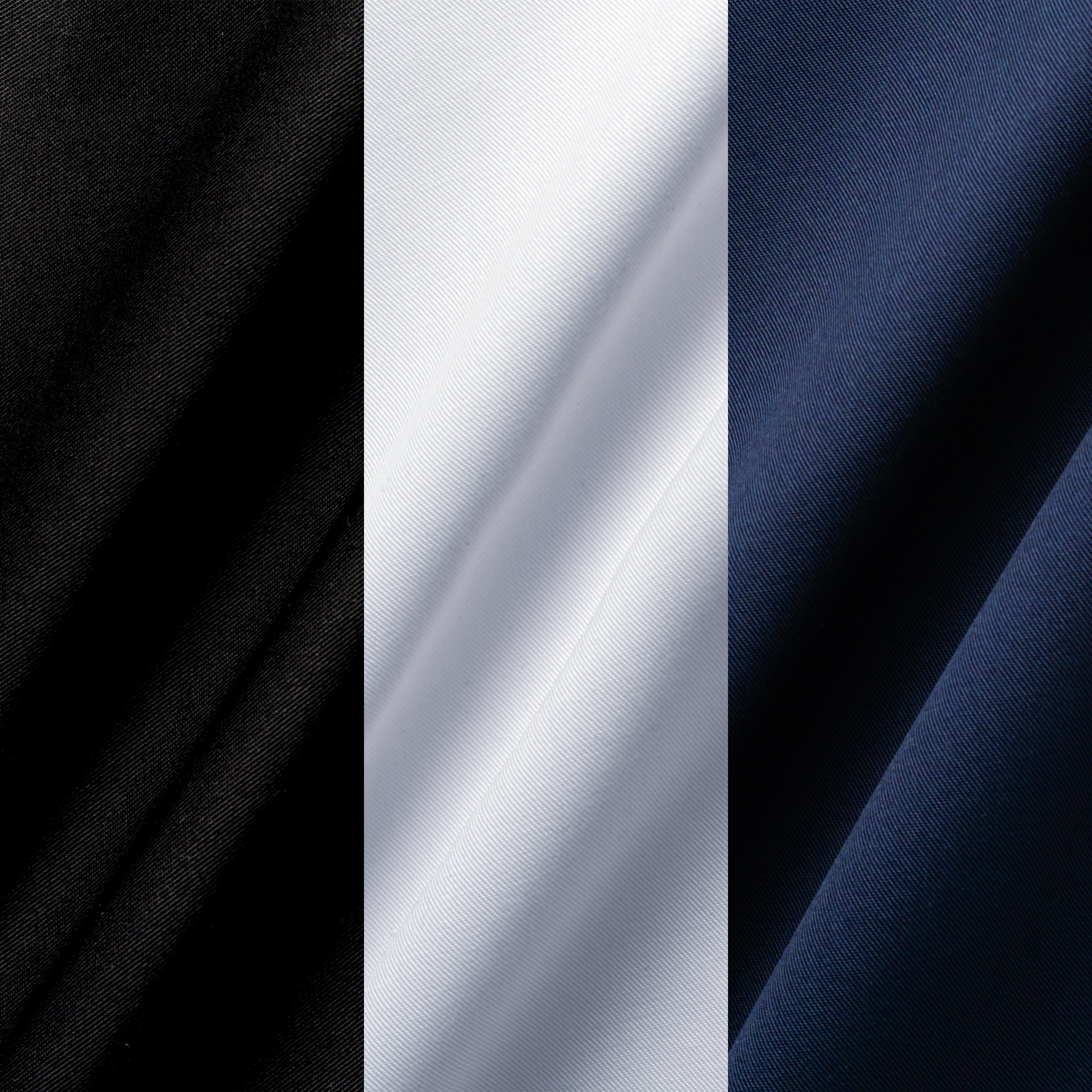 Catering BottleCloths - White, Black & Navy, Polycotton, 54 cm, Corner Hole, Stitched Circle - Colour Combo, Pack of 3