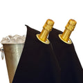 Classiche bottiglias · nero con anello in metallo oro, cotone, 42 cm, foro angolare · pacco di 2