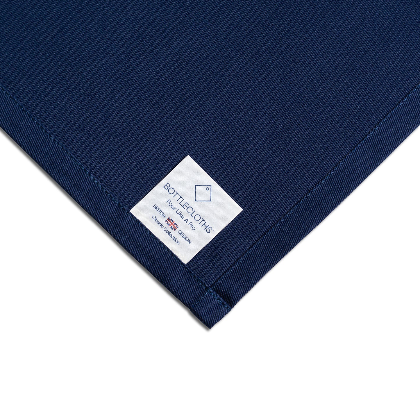 Classic BottleCloth - Royal Blue με Ασημένιο Μεταλλικό Δαχτυλίδι, Βαμβάκι, 42 cm, Γωνιακή τρύπα