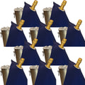 Classic BottleCloths · Royal Blue with Silver Metal Ring, Cotton, 42 cm, Corner Hole · Pack of 10