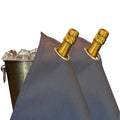 Classic BottleCloths · Platinum with Silver Metal Ring, Cotton, 42 cm, Corner Hole · Pack of 2