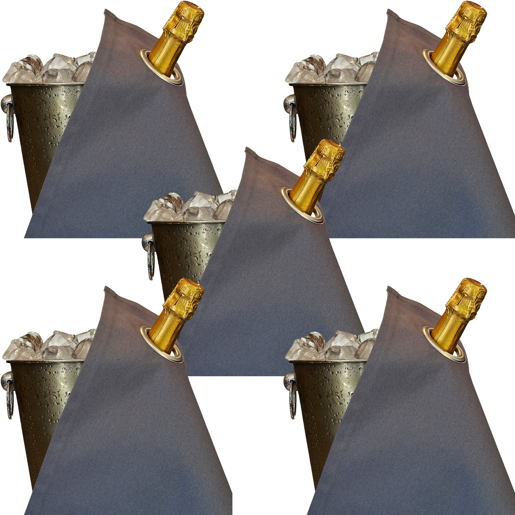 Bottlecloth clássico · Platina com anel de metal prateado, algodão, 42 cm, orifício de canto