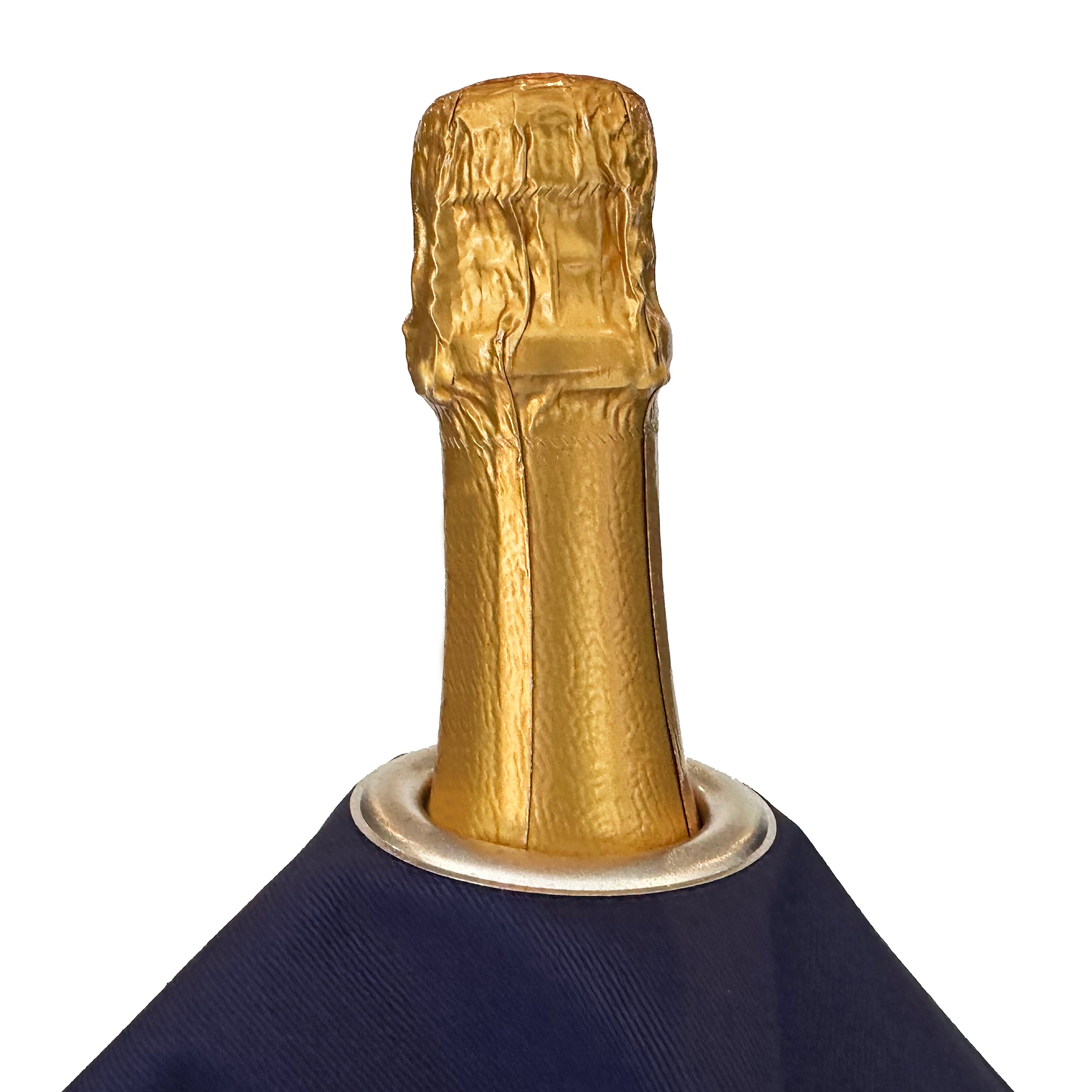 Classic BottleCloth · Royal Blue with Silver Metal Ring, Cotton, 54 cm, Center Hole