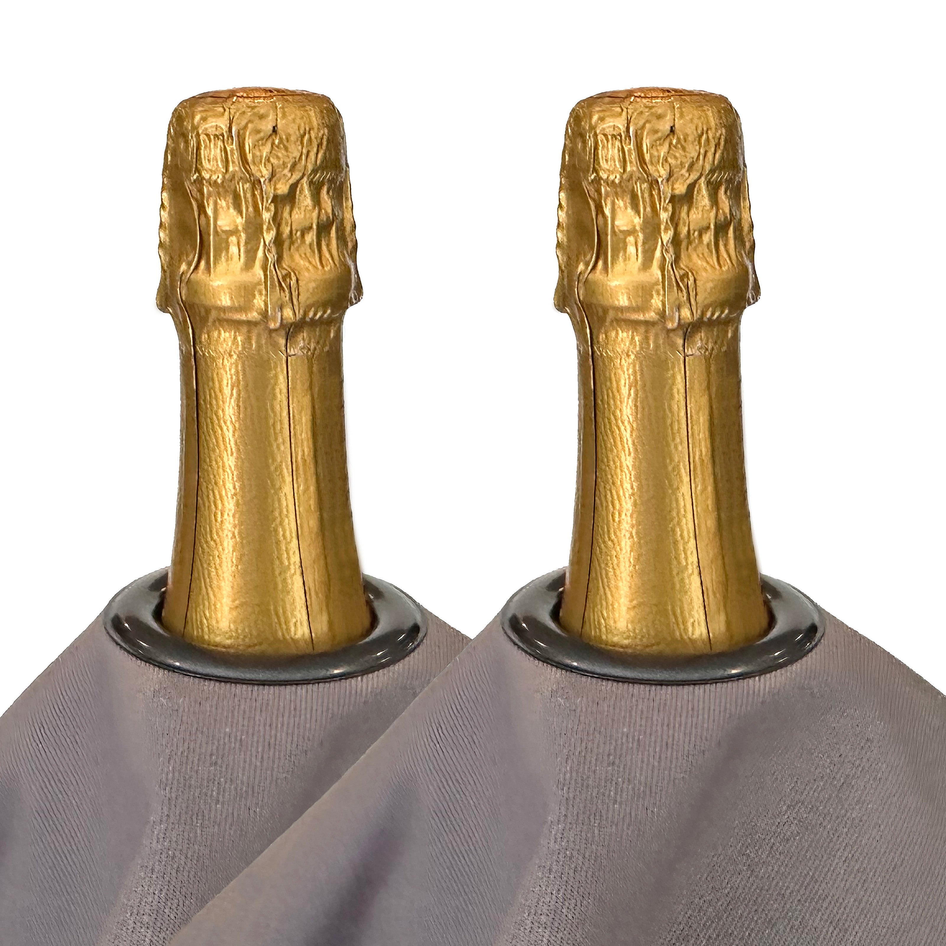 Classic BottleCloth · Platinum with Charcoal Metal Ring, Cotton, 54 cm, Center Hole