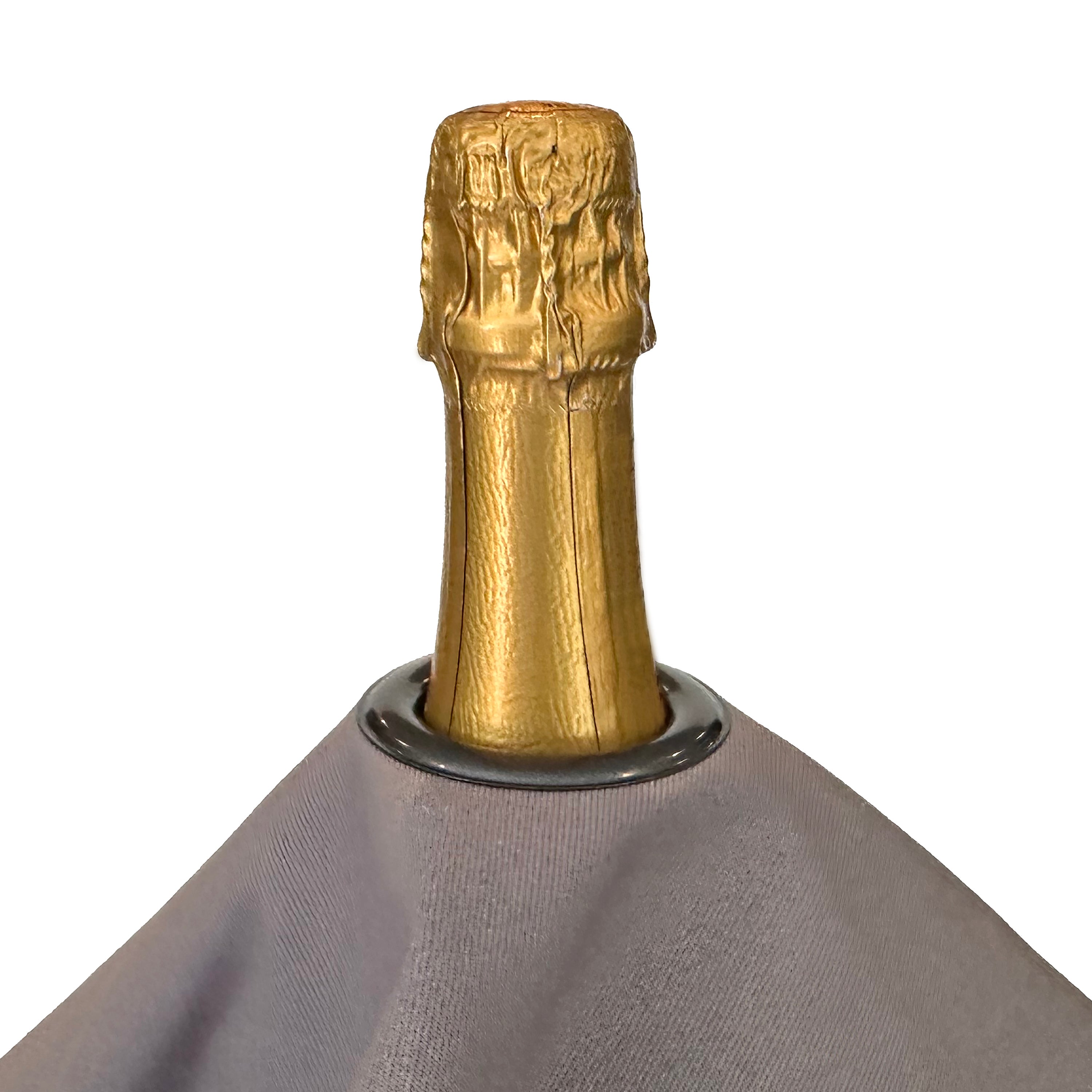 Classic BottleCloth · Platinum with Charcoal Metal Ring, Cotton, 54 cm, Center Hole