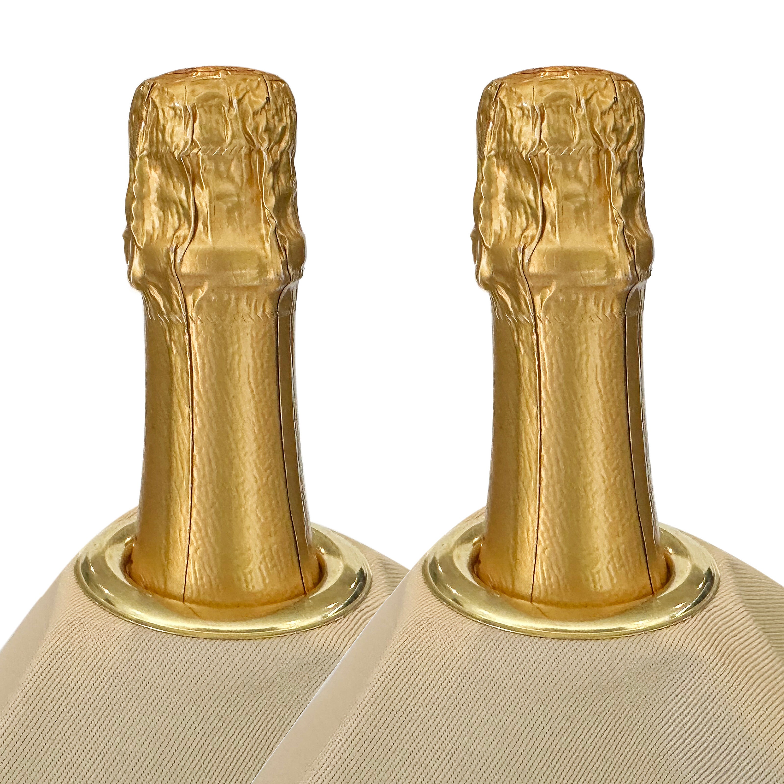 Classic BottleCloth · Gold with Gold Metal Ring, Cotton, 54 cm, Center Hole