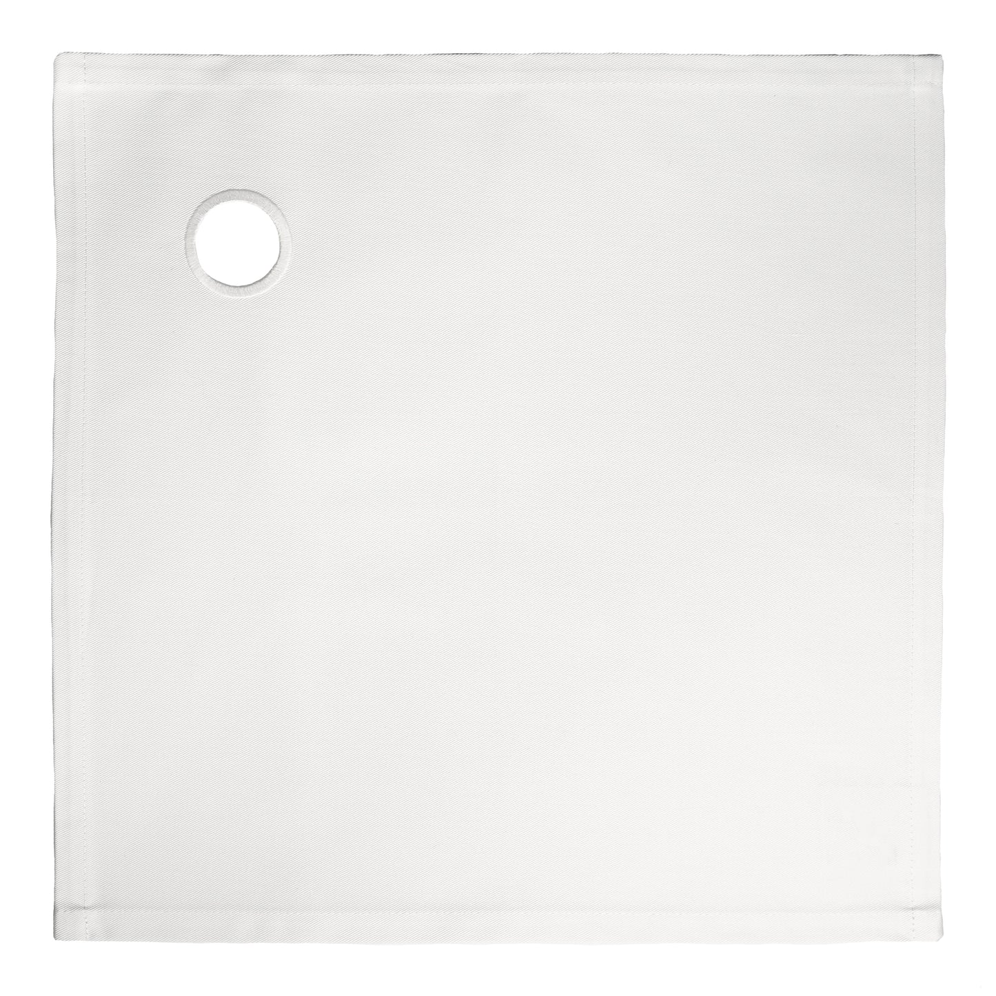 Torchon original · Blanc, coton, 42 cm, trou d'angle, cercle cousu