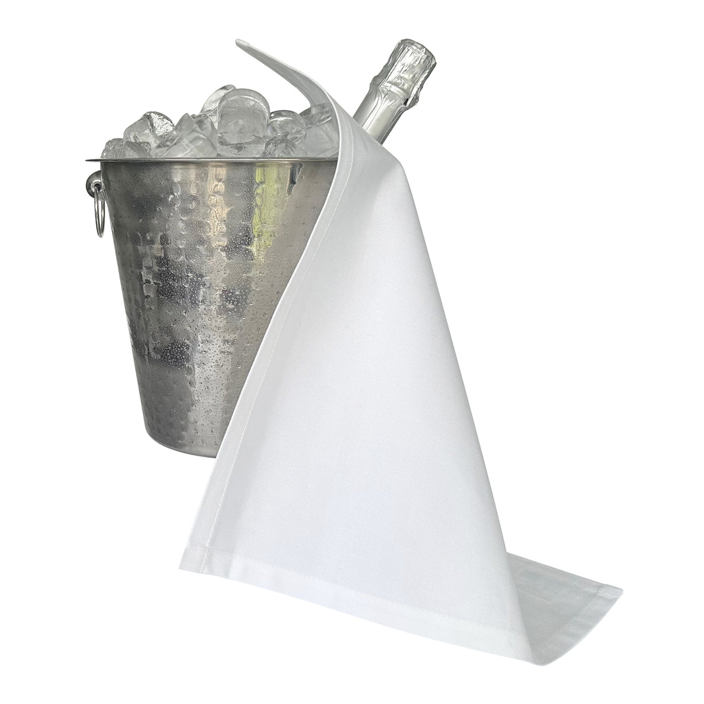 Original BottleCloth · White, Cotton, 42 cm, Corner Hole, Stitched Circle · Pack of 8