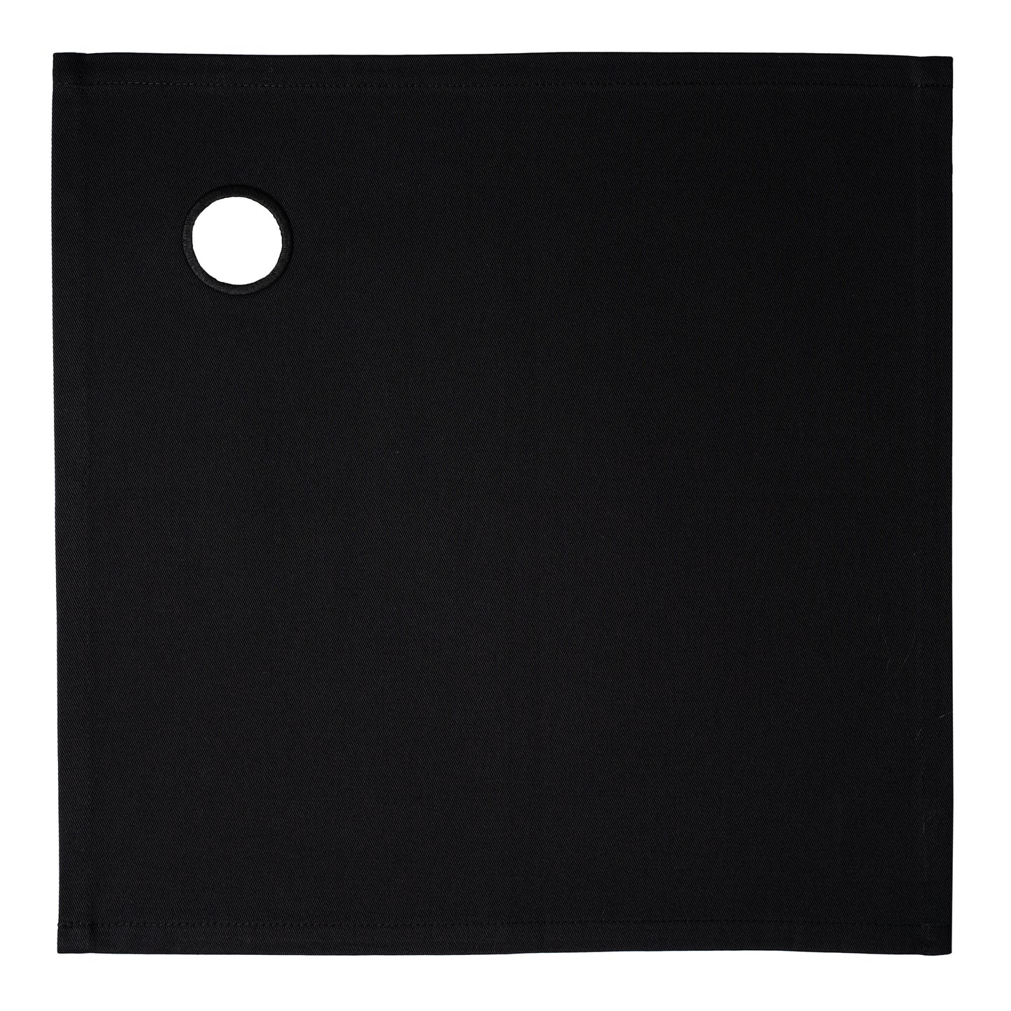 Linge à bouteilles original · Noir, coton, 42 cm, trou d'angle, cercle cousu · Lot de 2