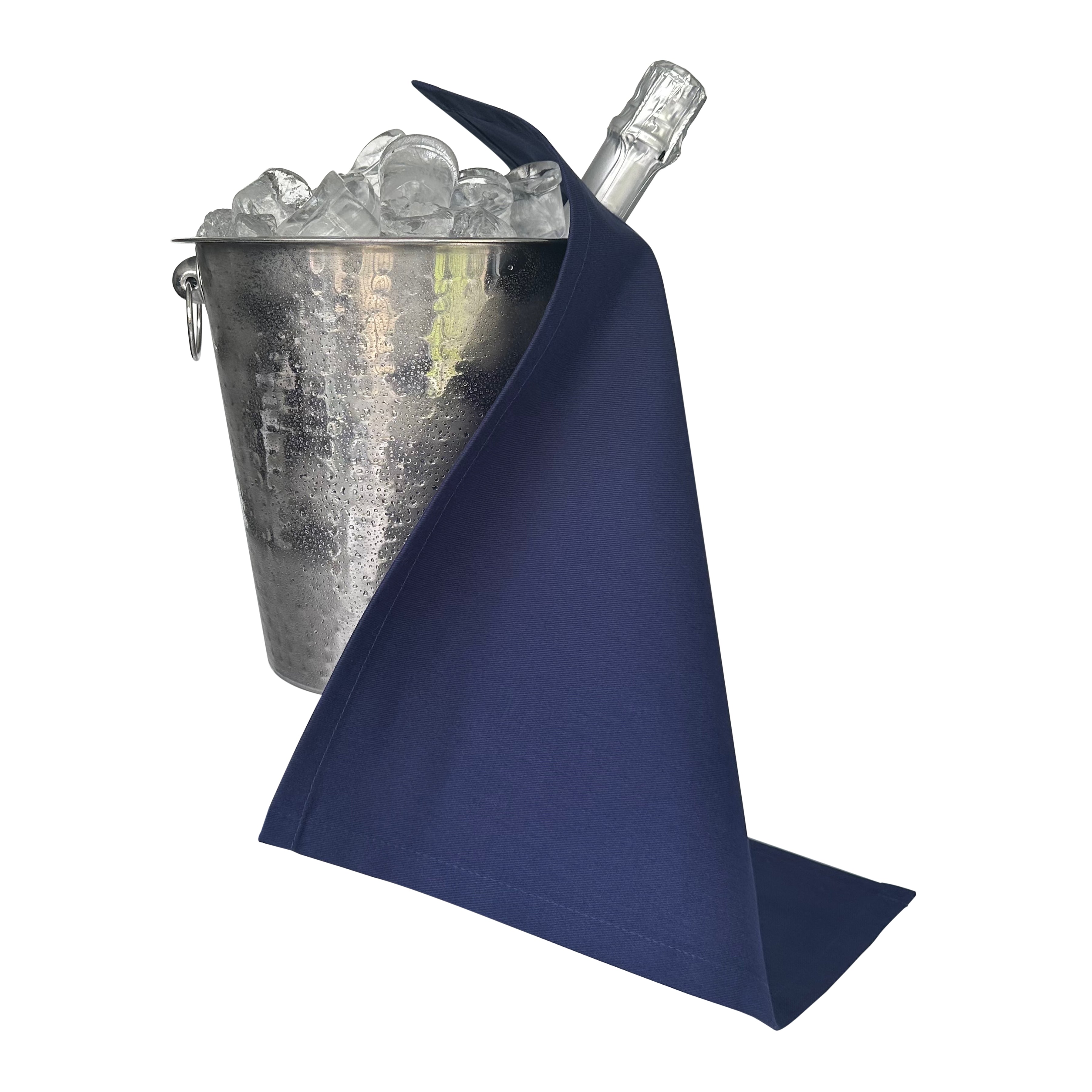 Original Bottlecloth · Royal Blue, Cotton, 42 cm, Corner Hole, Stitched Circle · Pack of 2