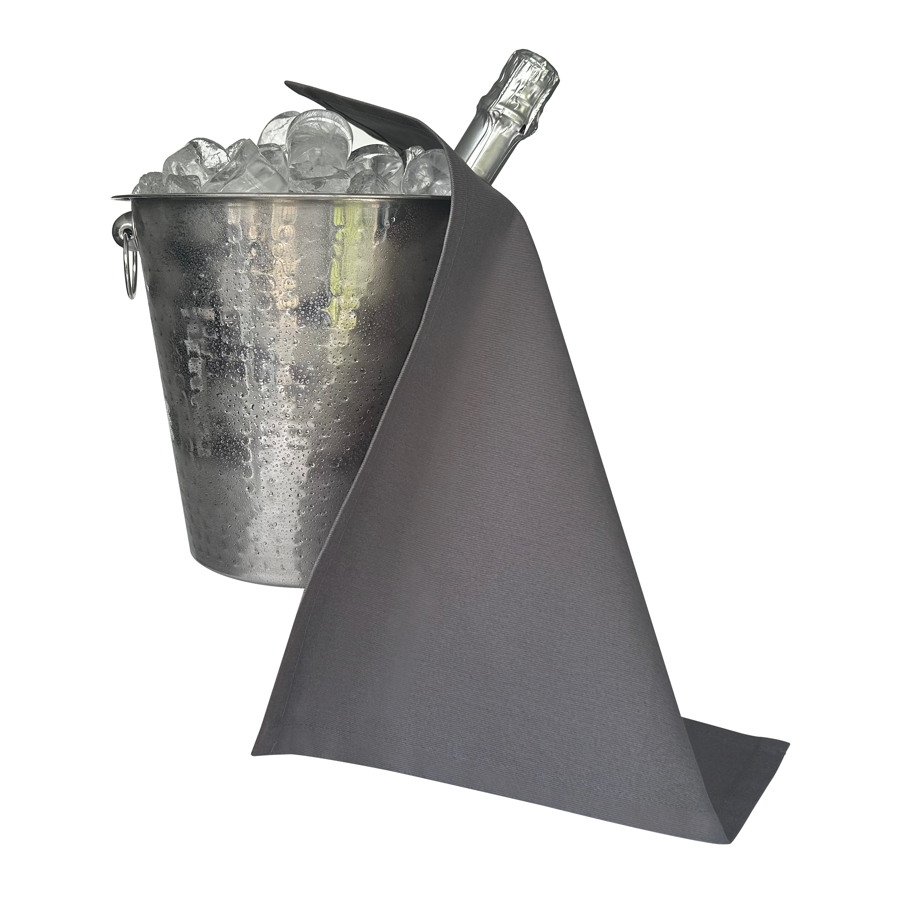 Original Bottlecloth · Platinum, bomull, 42 cm, hörnhål, sömnad cirkel · Pack med 8