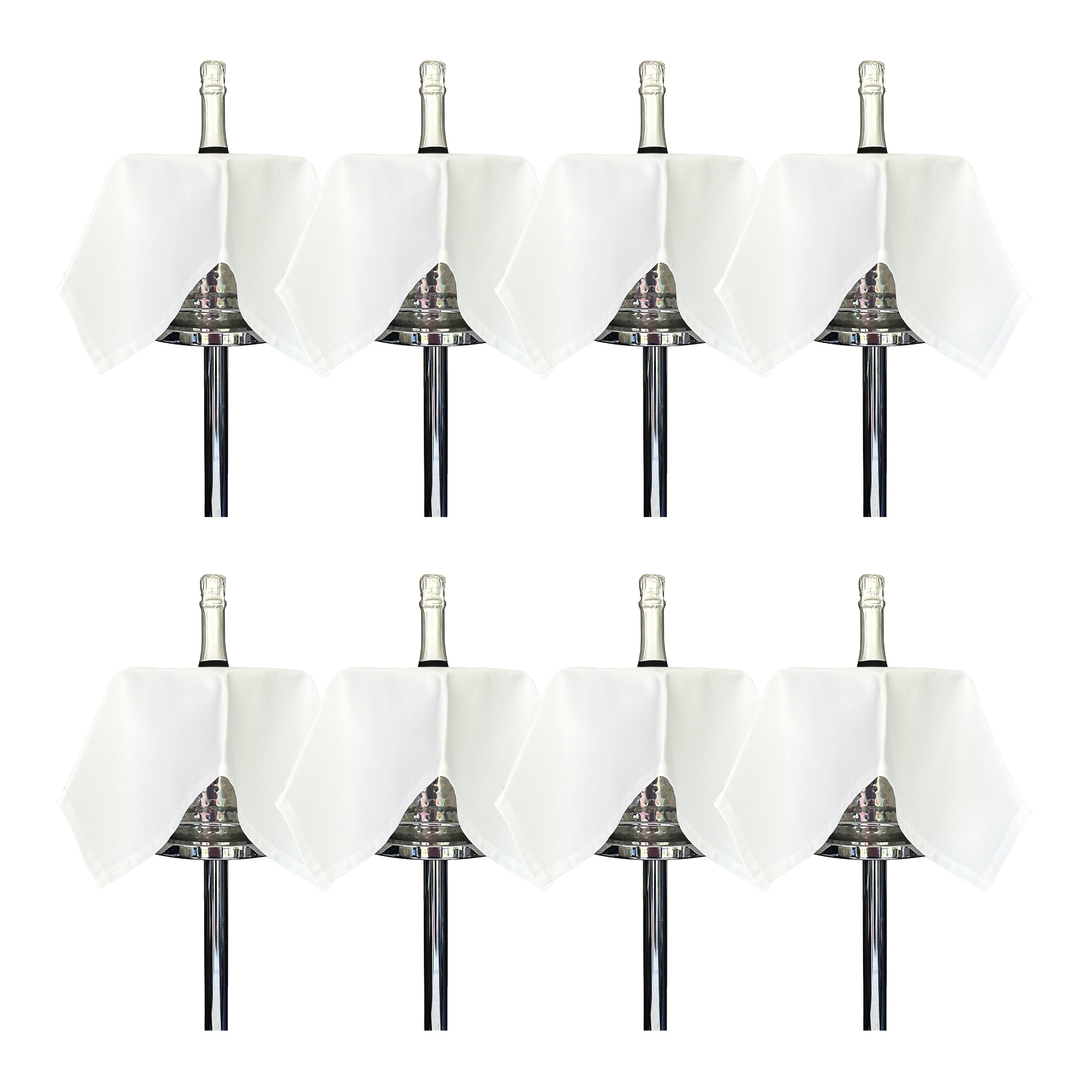 Original Bottlecloth · vit, bomull, 54 cm, mitthål, sömnad cirkel · Pack med 8