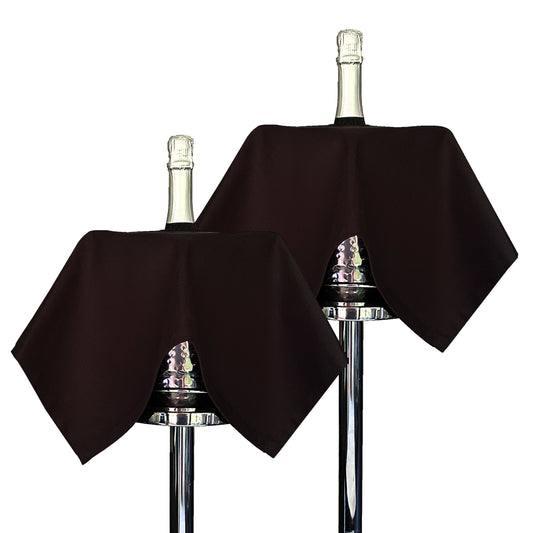 Original BottleCloth – Schwarz, Baumwolle, 54 cm, Mittelloch, genähter Kreis – 2er-Pack