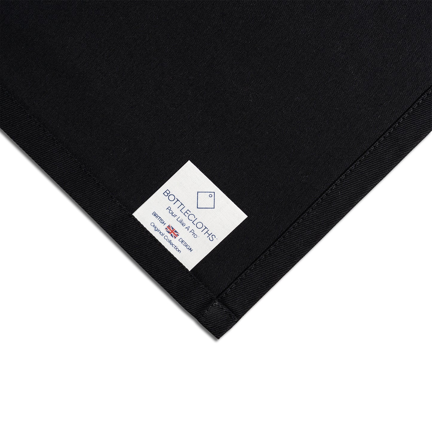 Original BottleCloth - Black, Cotton, 54 cm, Center Hole, Stitched Circle - Pack of 1