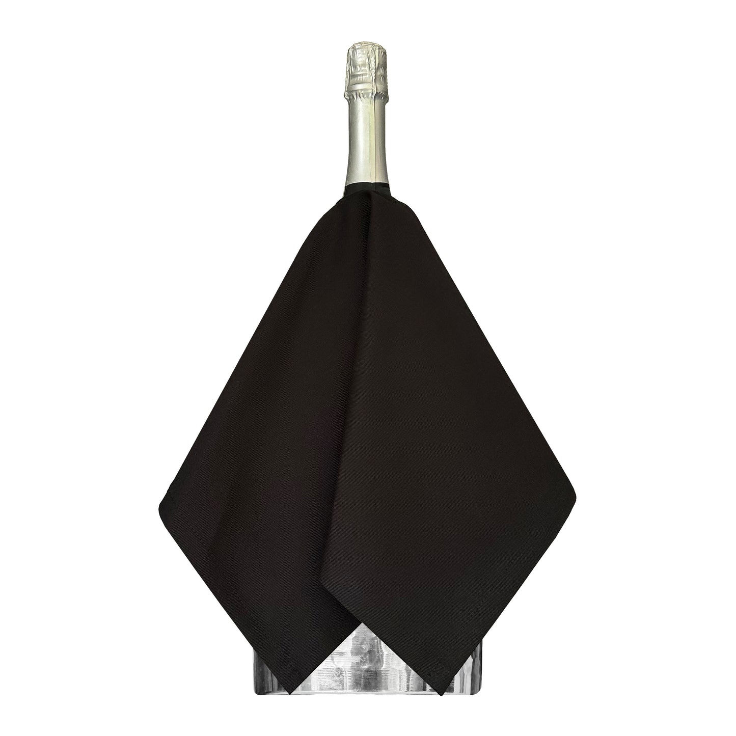 Originele BottleCloth - Zwart, Katoen, 54 cm, Middengat, Gestikte Cirkel - Verpakking van 1