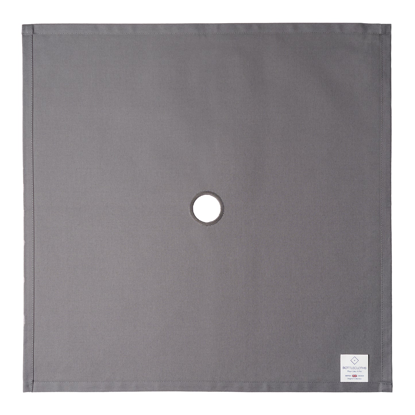 Original BottleCloth - Platinum, Cotton, 54 cm, Center Hole, Stitched Circle - Pack of 8