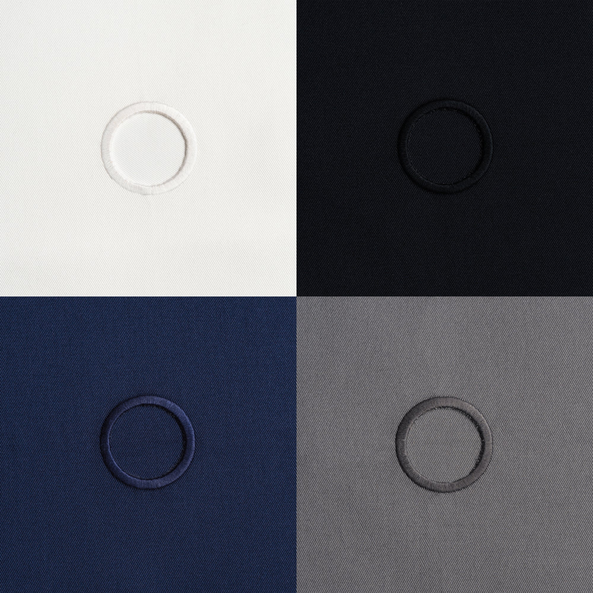 Original BottleCloths · White, Black, Royal Blue & Platinum, Cotton, 54 cm, Center Hole, Stitched Circle · Colour Combo Pack of 4